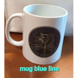 mug céramique écusson blue line - police - bac
