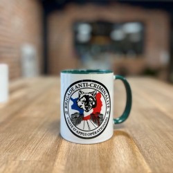 Mug céramique bicolore de la BAC 93 - vert